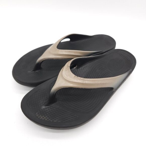 OOFOS (Womens 7) Original Recovery Comfort Thong Flip Flop Sandals Slides Bronze - Picture 1 of 8